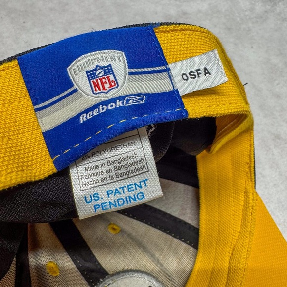 Pittsburgh‎ Steelers Hat Cap Strap Back NFL Football Mens One Size Reebok - Picture 7 of 7